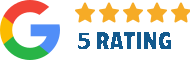 5 star rating on Google